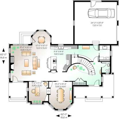 Floorplan 1 for House Plan #034-00833