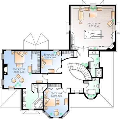 Floorplan 2 for House Plan #034-00833