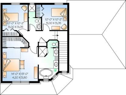 Floorplan 2 for House Plan #034-00837