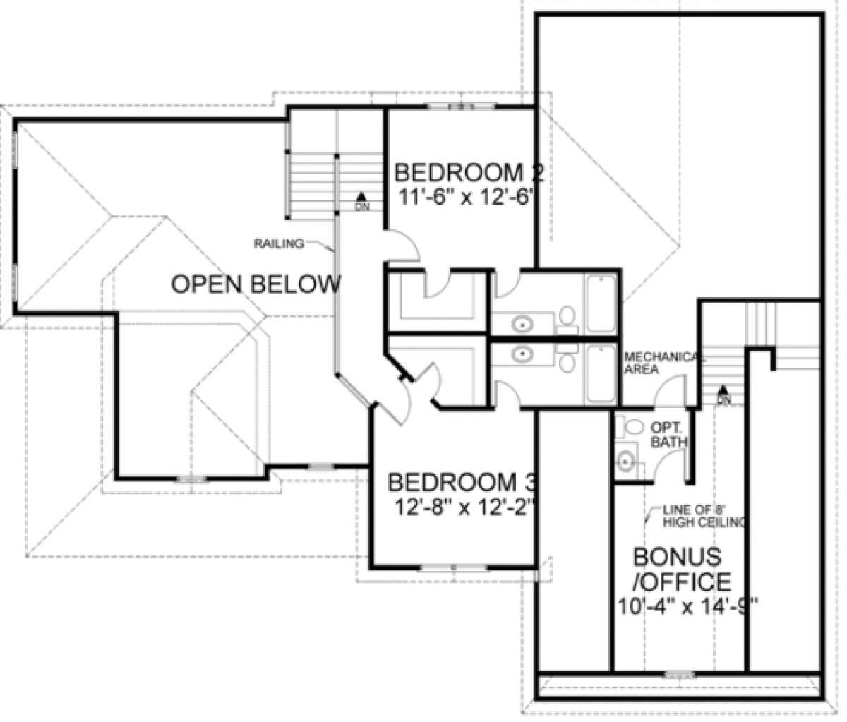 Second Floor for House Plan #036-00116