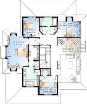Floorplan 2 for House Plan #034-00839