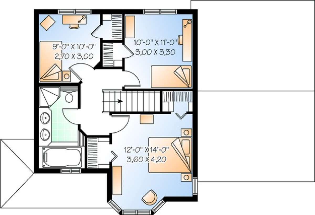 Floorplan 2 for House Plan #034-00841