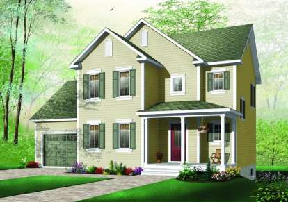 3 Bed, 1 Bath, 1485 Square Foot House Plan - #034-00843