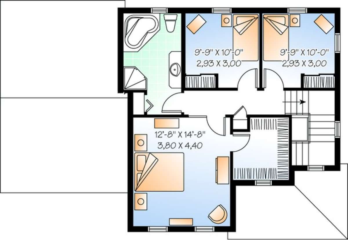Floorplan 2 for House Plan #034-00843
