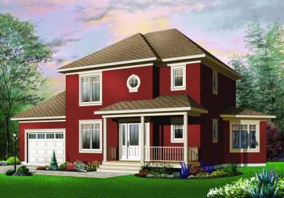 3 Bed, 2 Bath, 1662 Square Foot House Plan - #034-00846