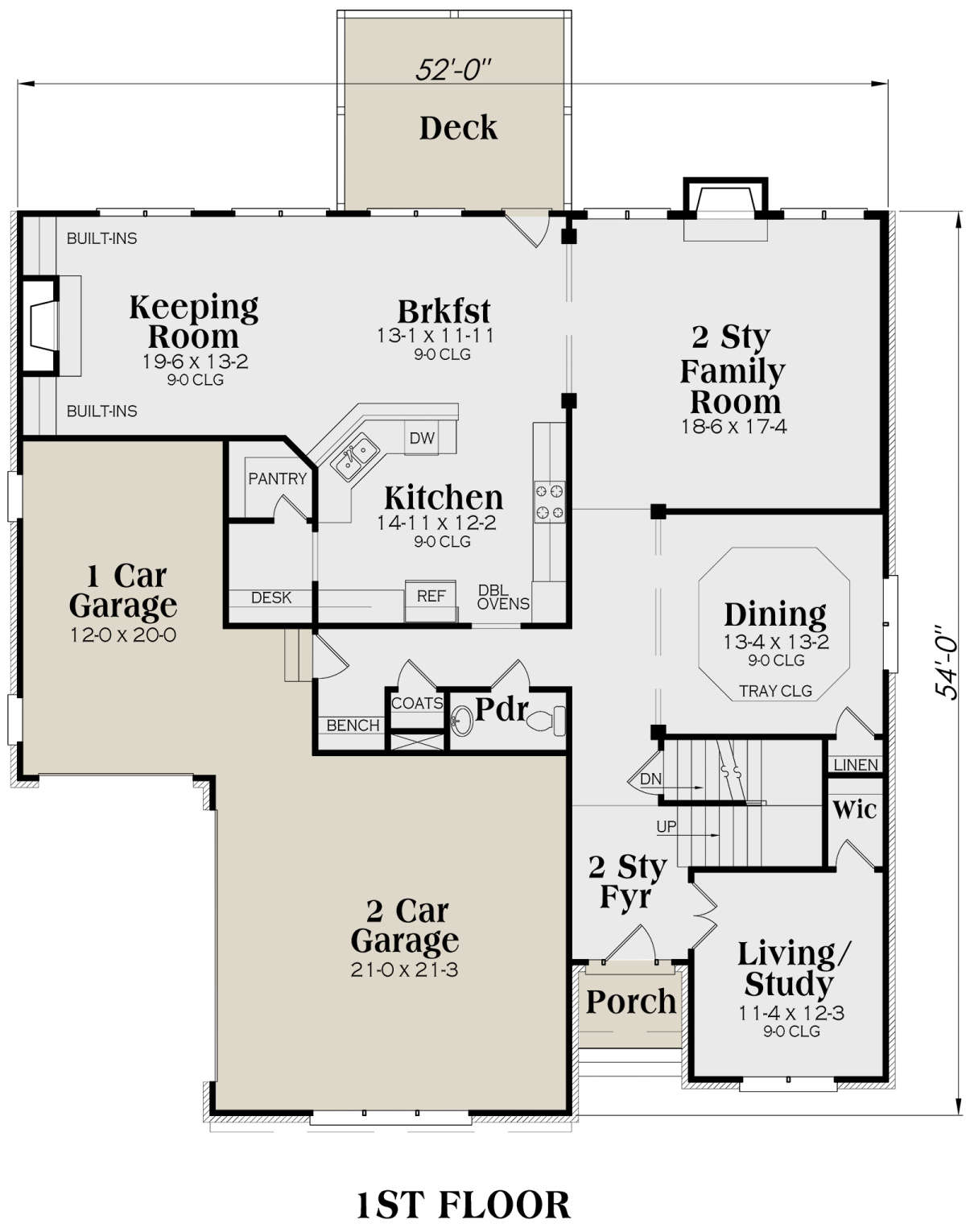 Main Floor for House Plan #009-00094