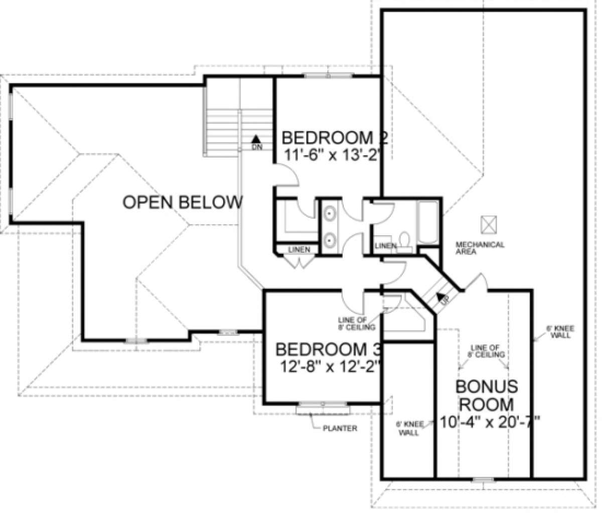 Second Floor for House Plan #036-00117