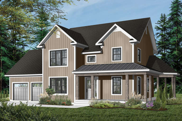 Traditional House Plan #034-00850 Elevation Photo