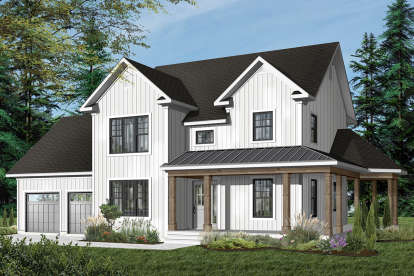 Traditional House Plan #034-00850 Elevation Photo