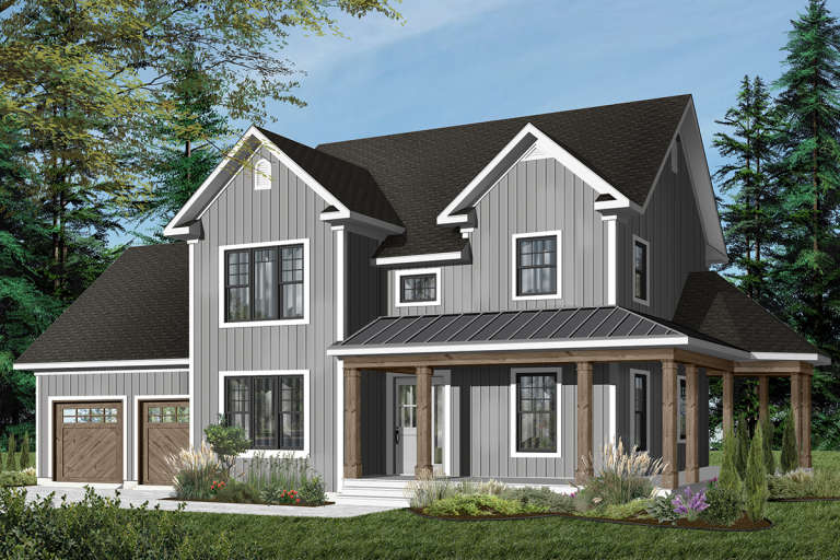 Traditional House Plan #034-00850 Elevation Photo