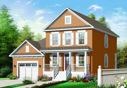 3 Bed, 1 Bath, 1741 Square Foot House Plan - #034-00853