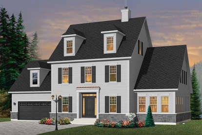 Traditional House Plan #034-00855 Elevation Photo