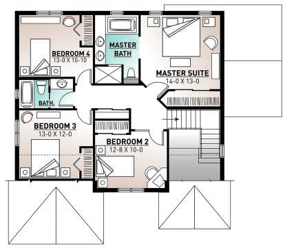 Second Floor for House Plan #034-00857