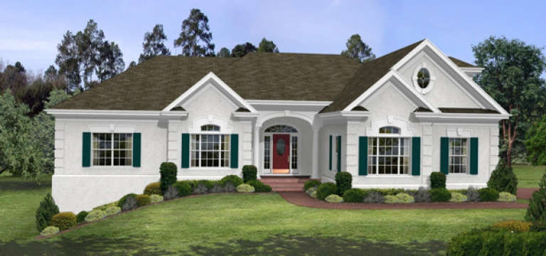 Ranch House Plan #036-00118 Elevation Photo