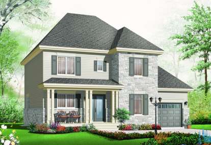 3 Bed, 1 Bath, 1867 Square Foot House Plan - #034-00859