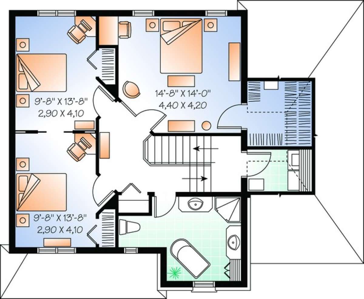 Floorplan 2 for House Plan #034-00859