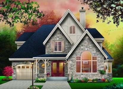 European House Plan #034-00860 Elevation Photo