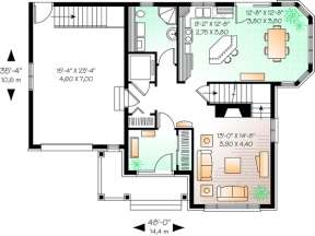 Floorplan 1 for House Plan #034-00860