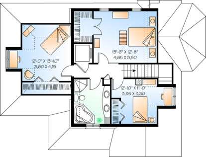 Floorplan 2 for House Plan #034-00860