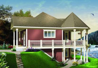 Vacation House Plan #034-00864 Elevation Photo