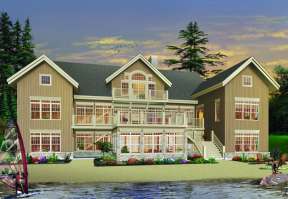 Vacation House Plan #034-00875 Elevation Photo