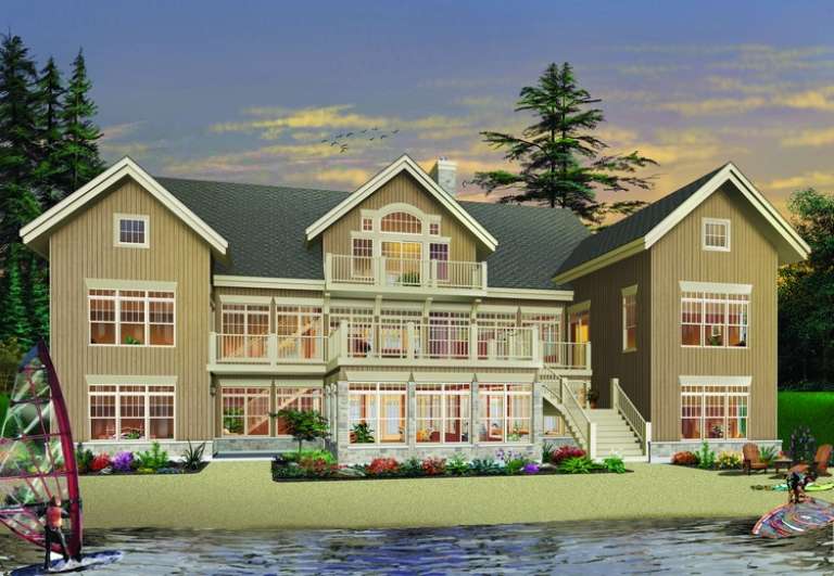 Vacation House Plan #034-00875 Elevation Photo