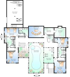 Floorplan 1 for House Plan #034-00875