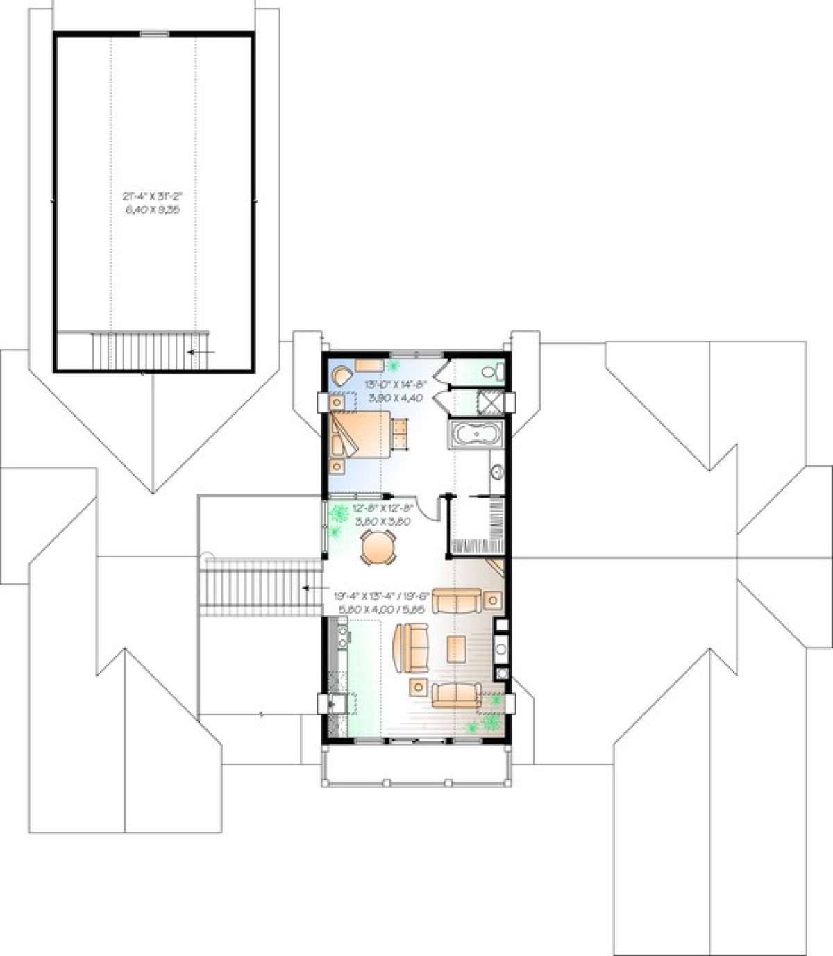 Floorplan 3 for House Plan #034-00875