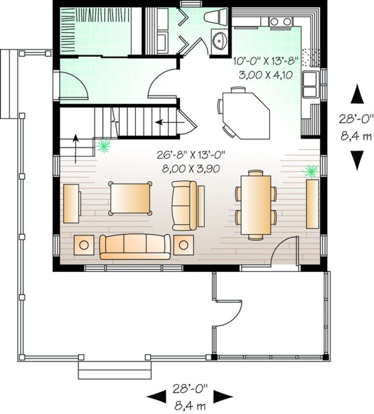 Floorplan 1 for House Plan #034-00876