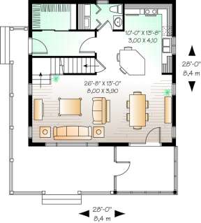 Floorplan 1 for House Plan #034-00876