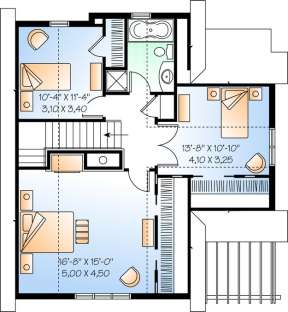 Floorplan 2 for House Plan #034-00877