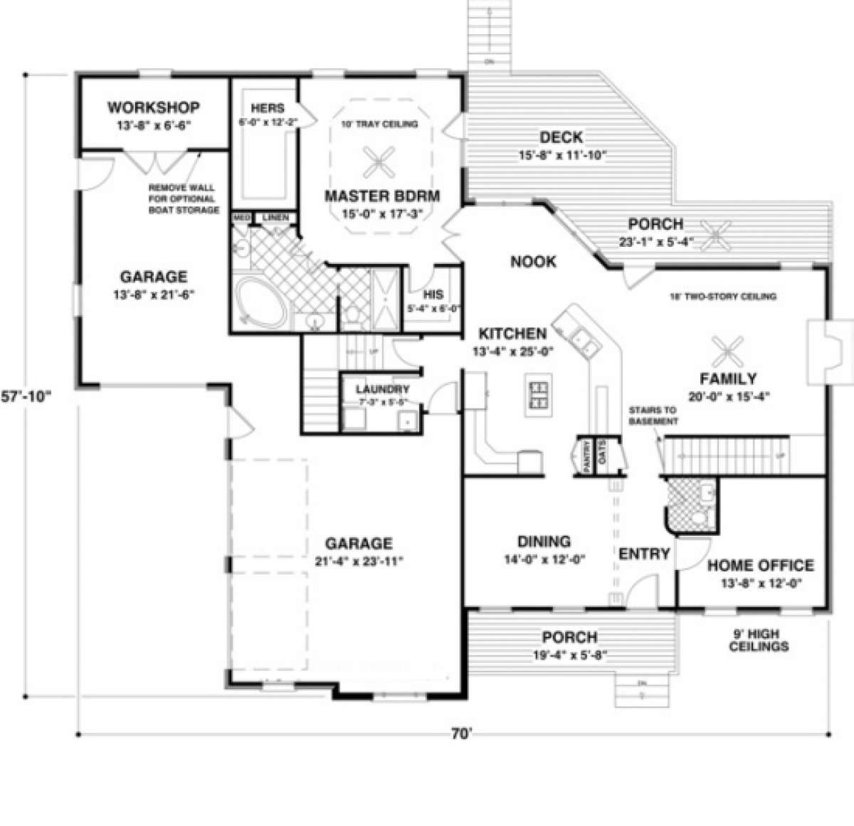 First Floor for House Plan #036-00119