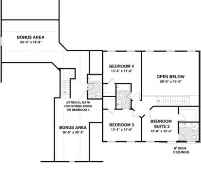 Second Floor for House Plan #036-00119
