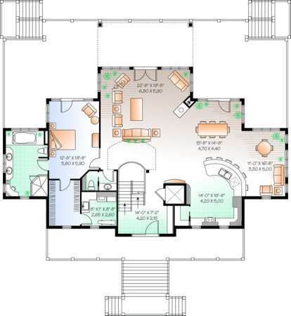 Floorplan 2 for House Plan #034-00879
