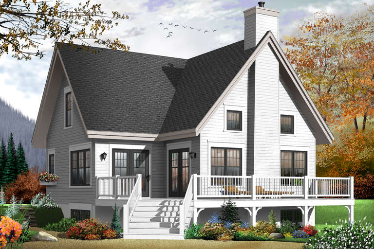 Country House Plan #034-00883 Elevation Photo
