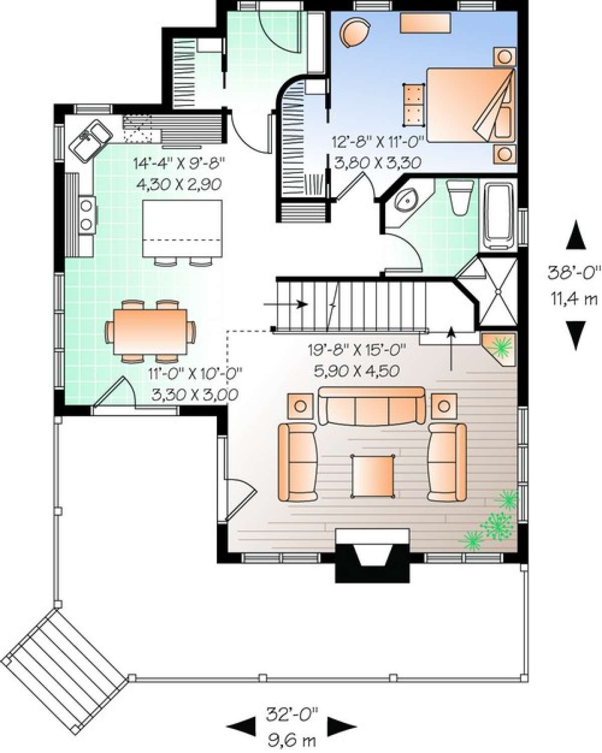Main Floor for House Plan #034-00883