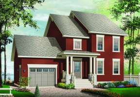 Vacation House Plan #034-00884 Elevation Photo