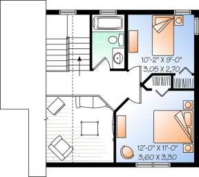 Floorplan 2 for House Plan #034-00886