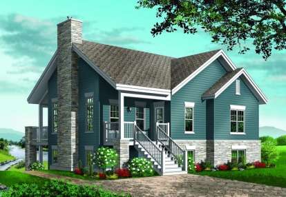 Vacation House Plan #034-00887 Elevation Photo