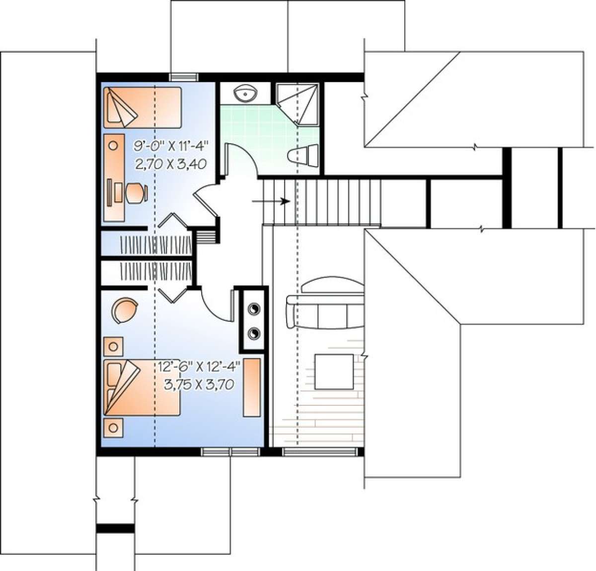 HousePlans Vacation 034-00895 floor plan 3