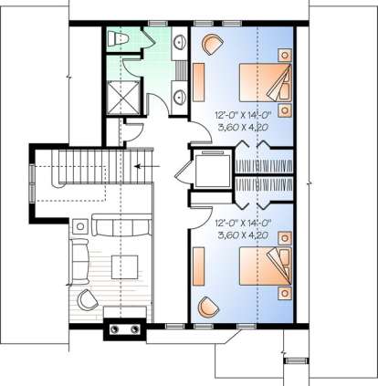 Floorplan 3 for House Plan #034-00897