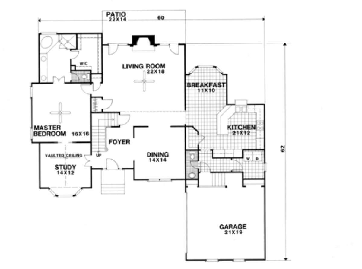 First Floor for House Plan #036-00121