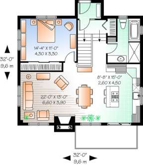 Floorplan 2 for House Plan #034-00900