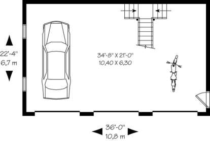 Floorplan 1 for House Plan #034-00905