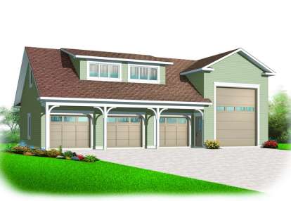 Lake Front House Plan #034-00907 Elevation Photo