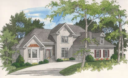 Luxury House Plan #036-00122 Elevation Photo