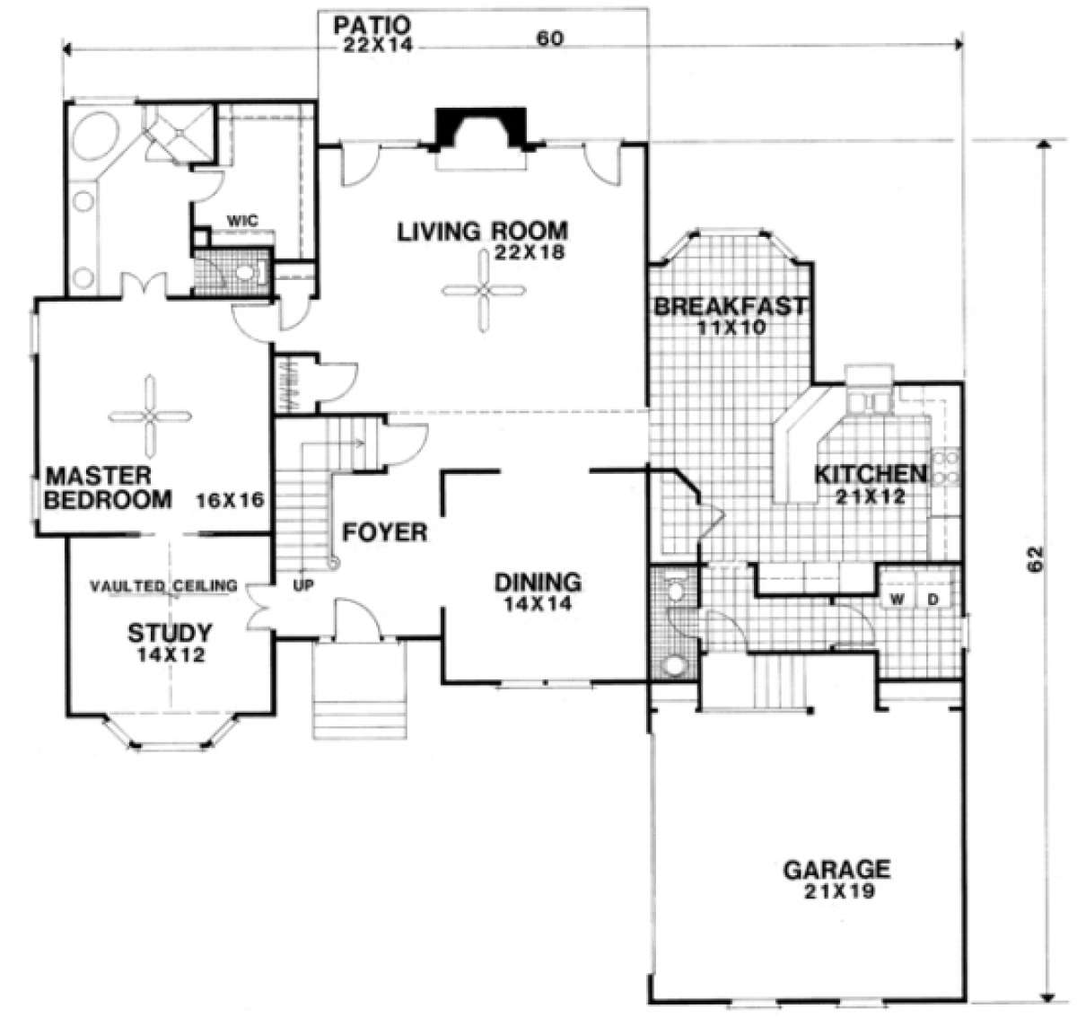 First Floor for House Plan #036-00122