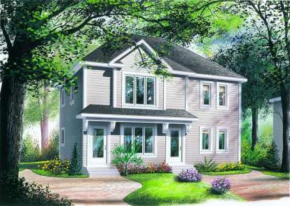 2 Bed, 1 Bath, 2136 Square Foot House Plan - #034-00908