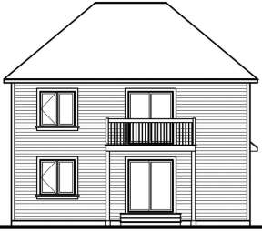Narrow Lot House Plan #034-00908 Elevation Photo