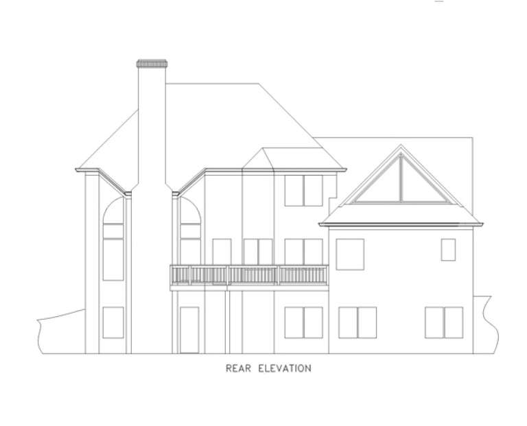 Country House Plan #036-00123 Elevation Photo